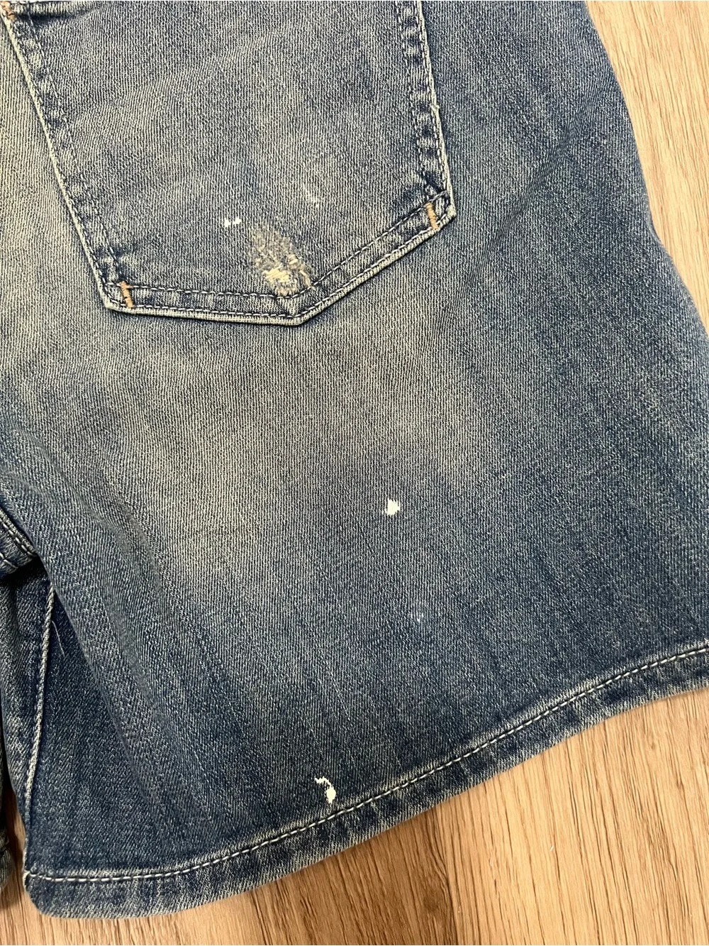 Pilcro and the Letterpress Hyphen Distressed Denim Shorts Size 27
